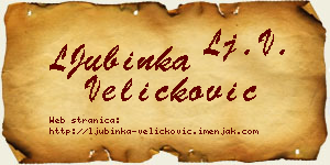 LJubinka Veličković vizit kartica